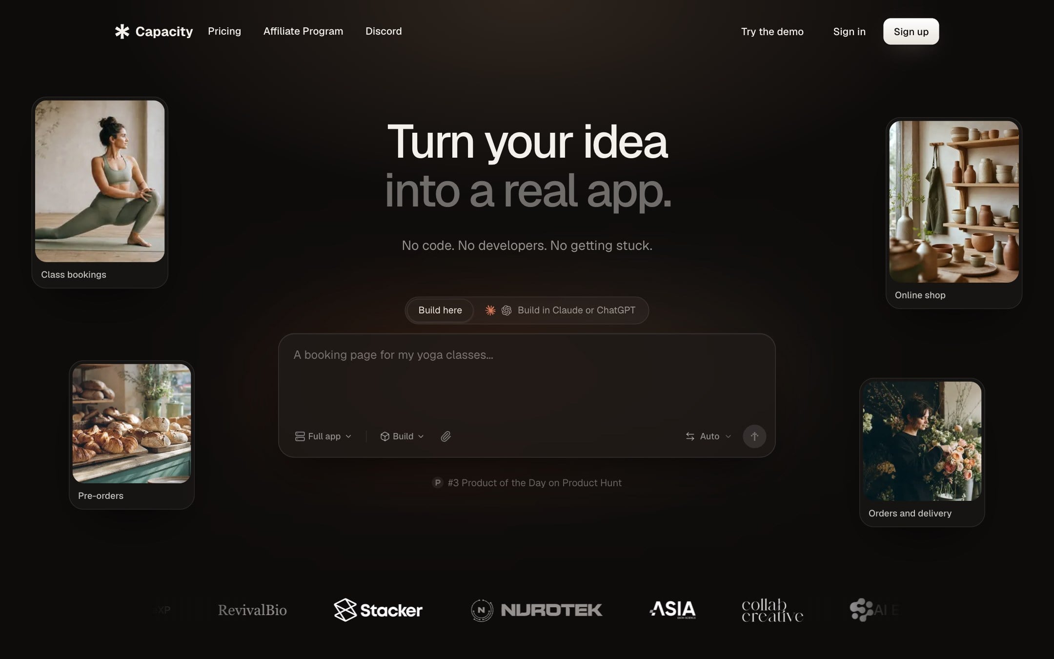 Capacity homepage