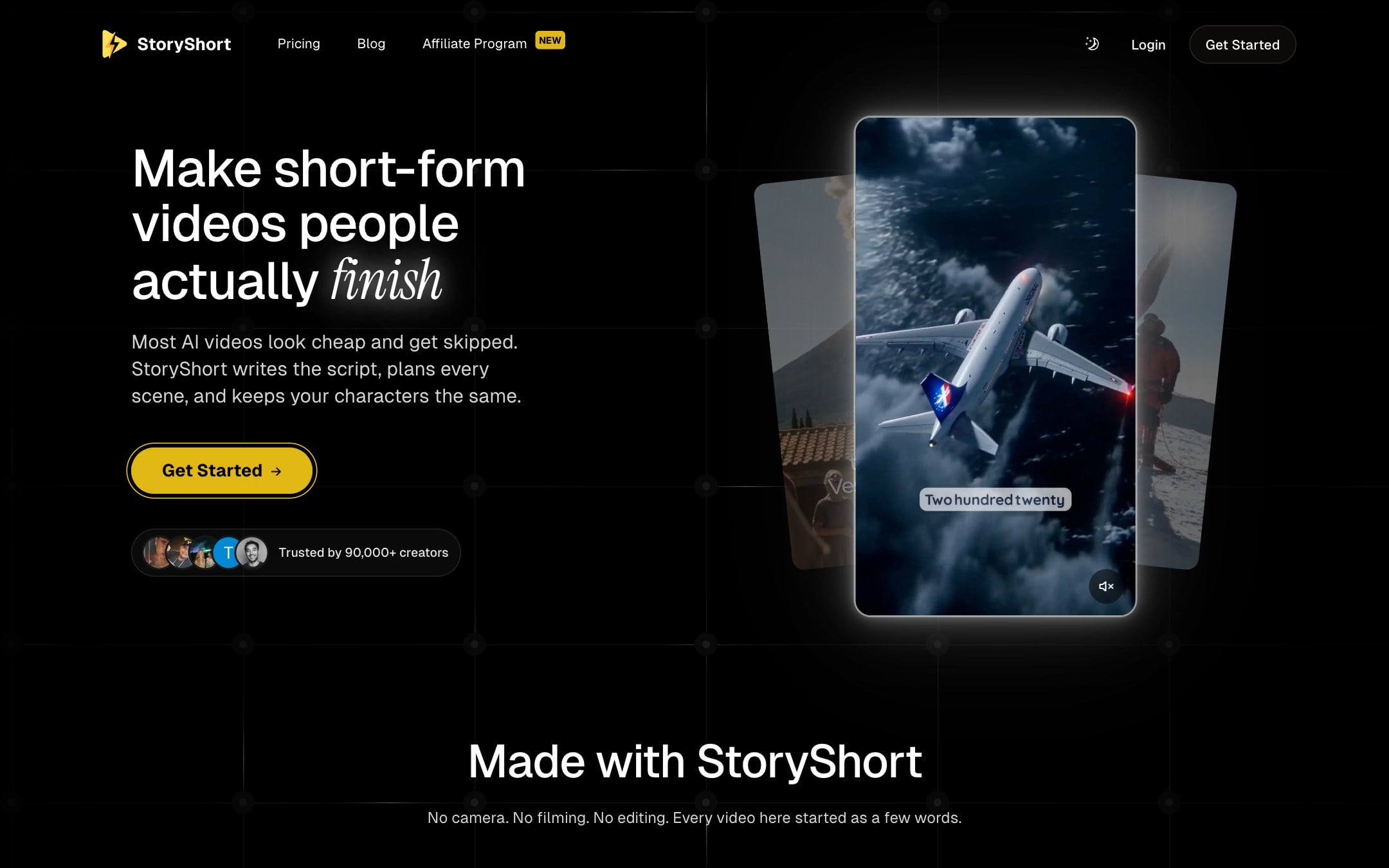 StoryShort homepage